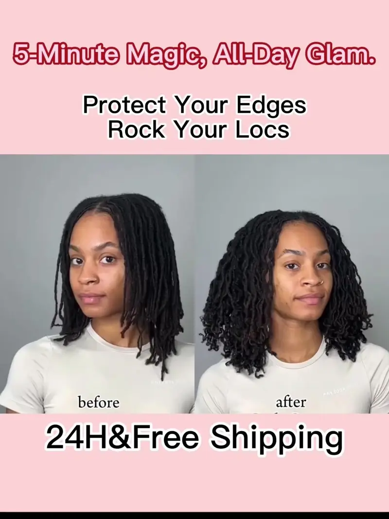 Clip-in Human Hair Textured Coily Loc Extensions