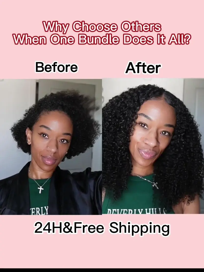 Water Jerry Curly Clip In Hair Extension Sets (3c/4a Hair Texture)