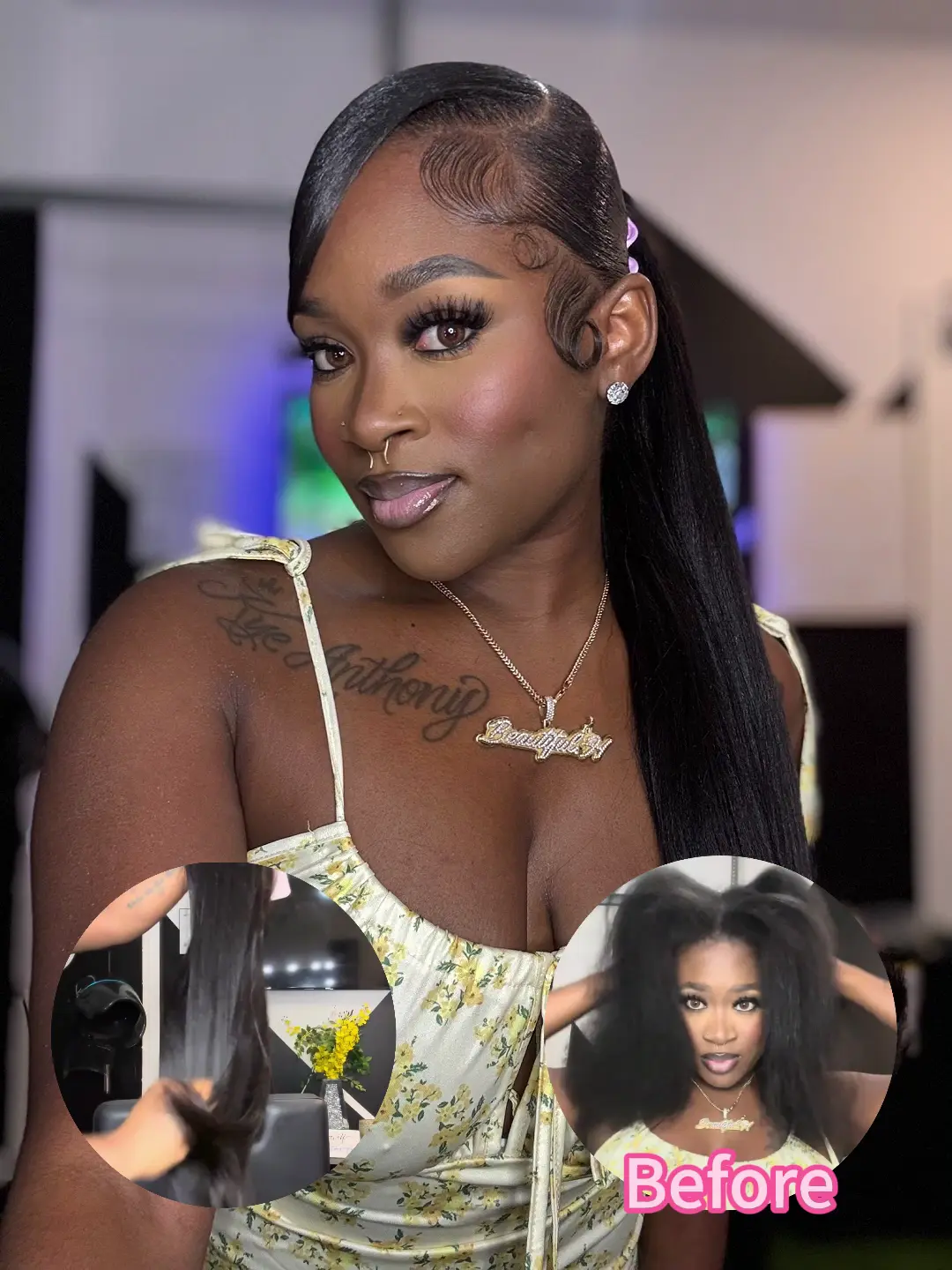 Secure-Grip Adjustable Ponytail Extension Light Yaki Texture
